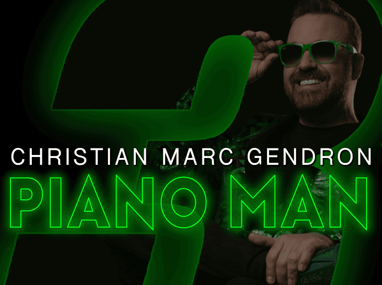 Annonce du spectacle de Christian Marc Gendron, Piano Man 3, qui sera au Théâtre Lionel-Groulx le 16 novembre 2024